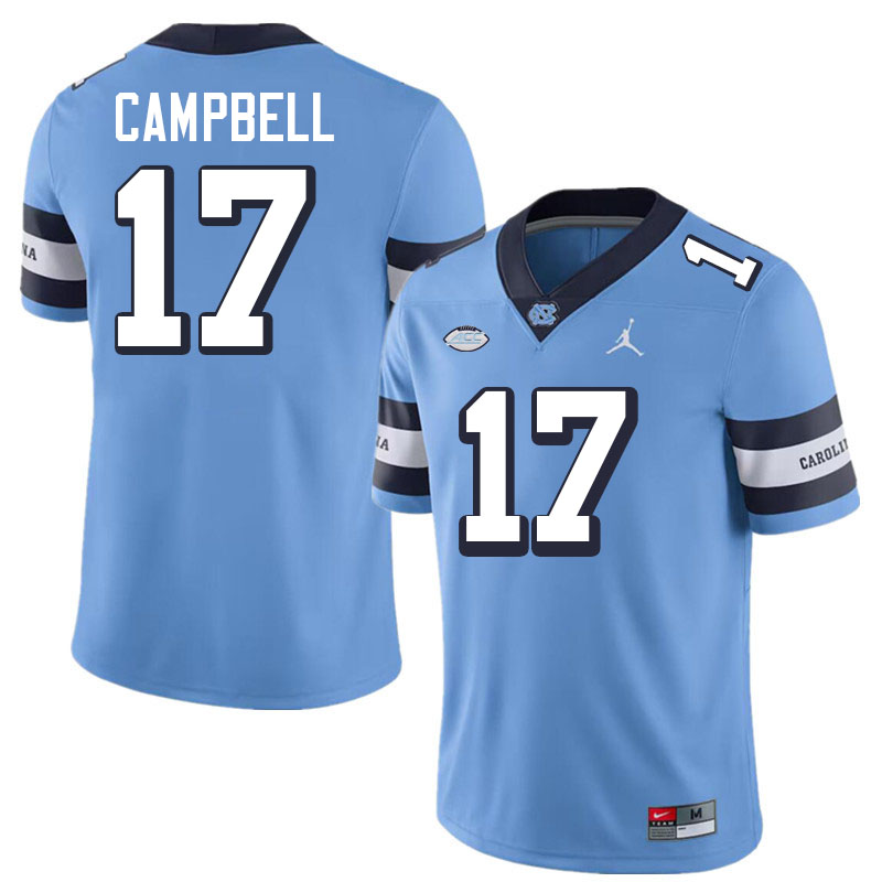 #17 Amare Campbell North Carolina Tar Heels Jerseys,Apparels,Uniforms Stitched-Alternate Blue